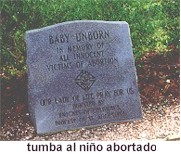 tumba al nio abortado